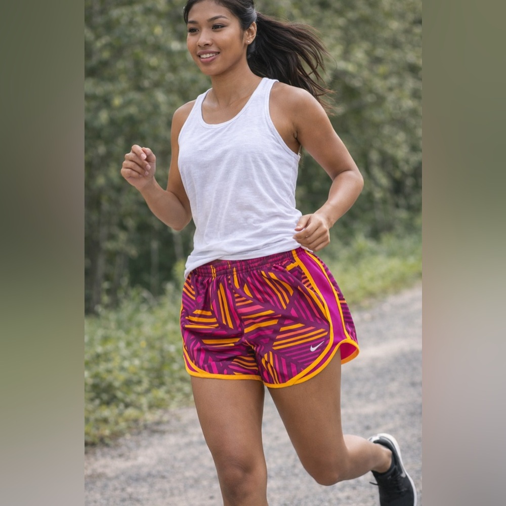 Nike Dri-Fit Women’s Small Running Shorts Pink Orange Athletic Gym